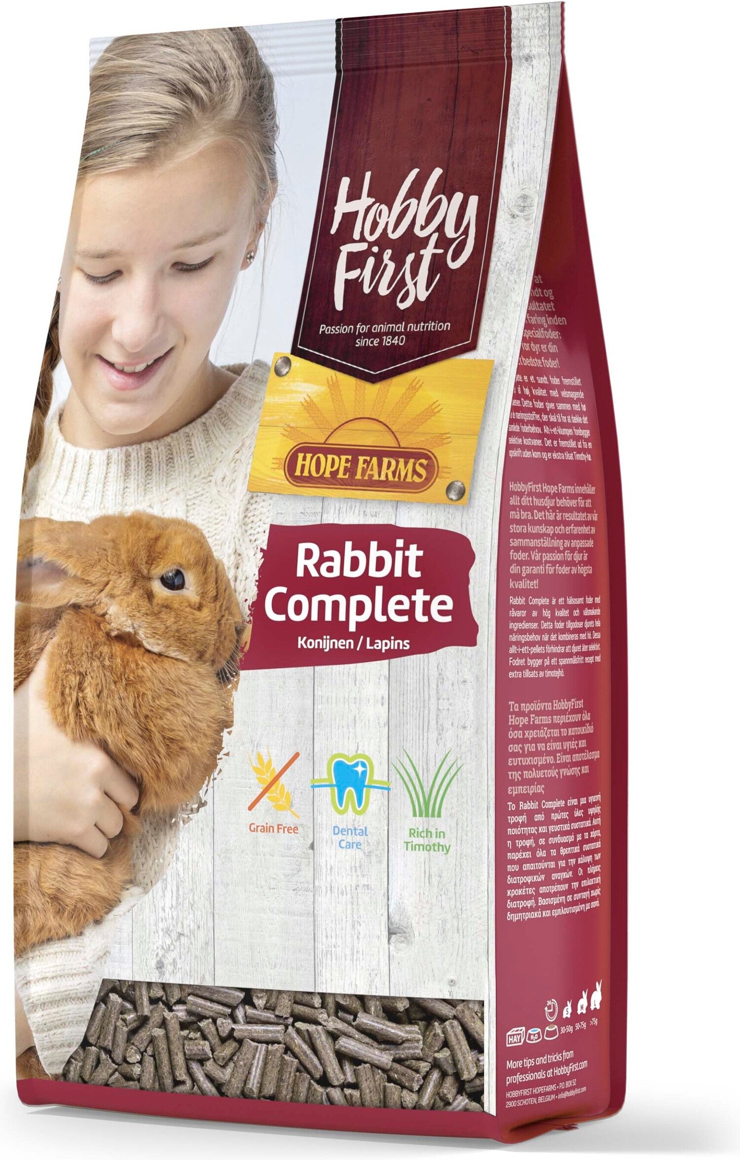 HobbyFirst Hope Farms konijnenvoer Complete 1,5 kg