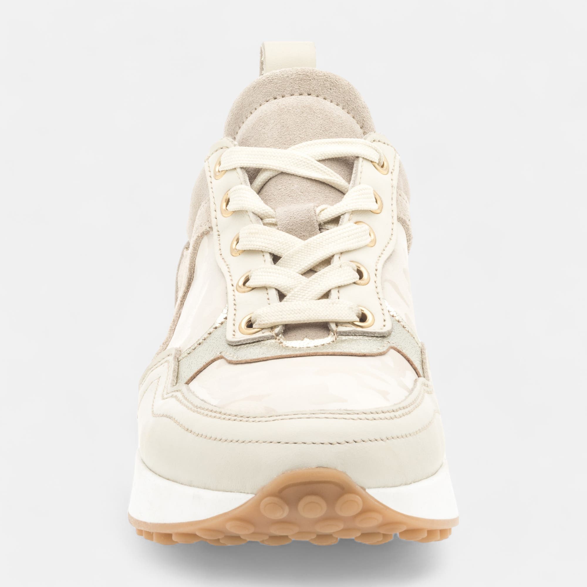 Baskets basses Femme en cuir beige