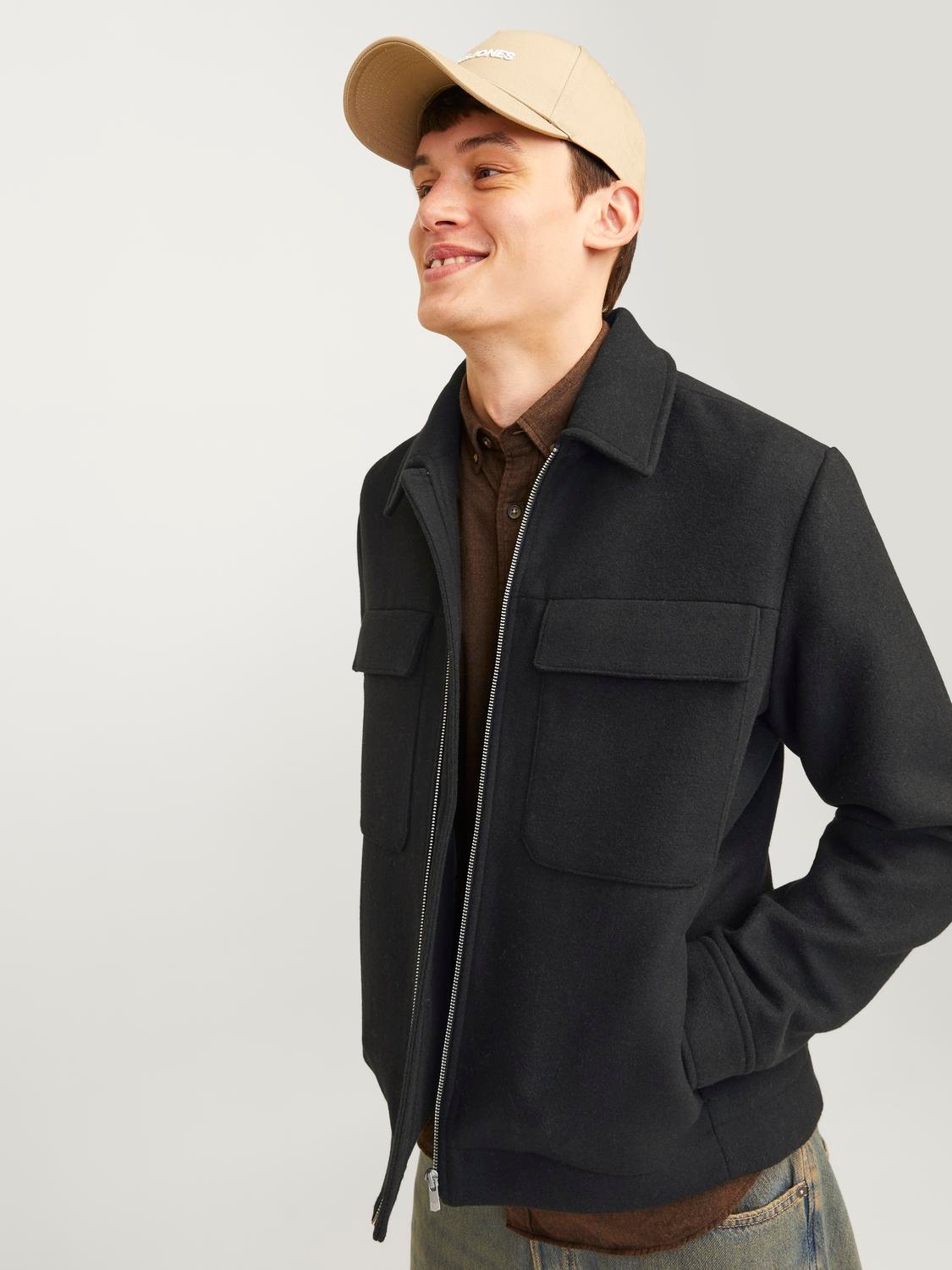 Jack & Jones Wolljacke »JPRCCRUSSEL WOOL BLEND JACKET SN« ohne Kapuze