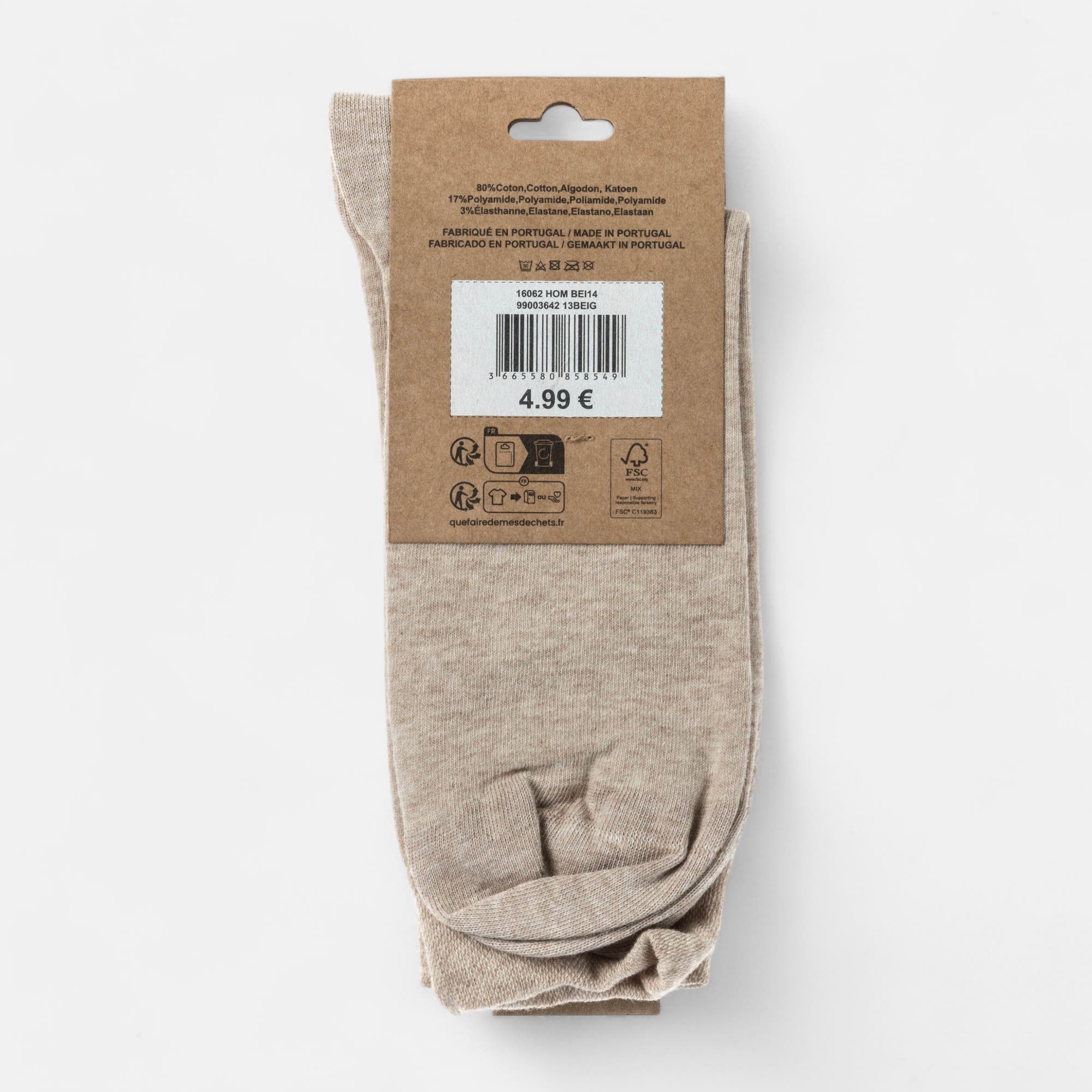 Chaussettes Homme beige