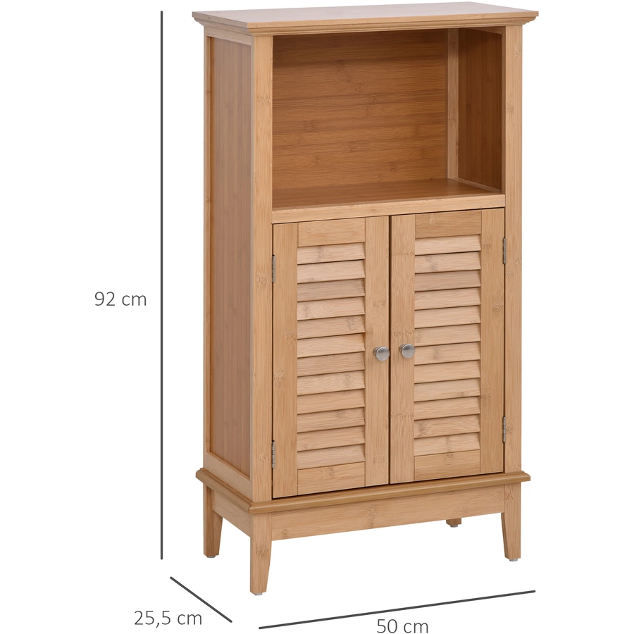 HOMCOM Badezimmerschrank natur