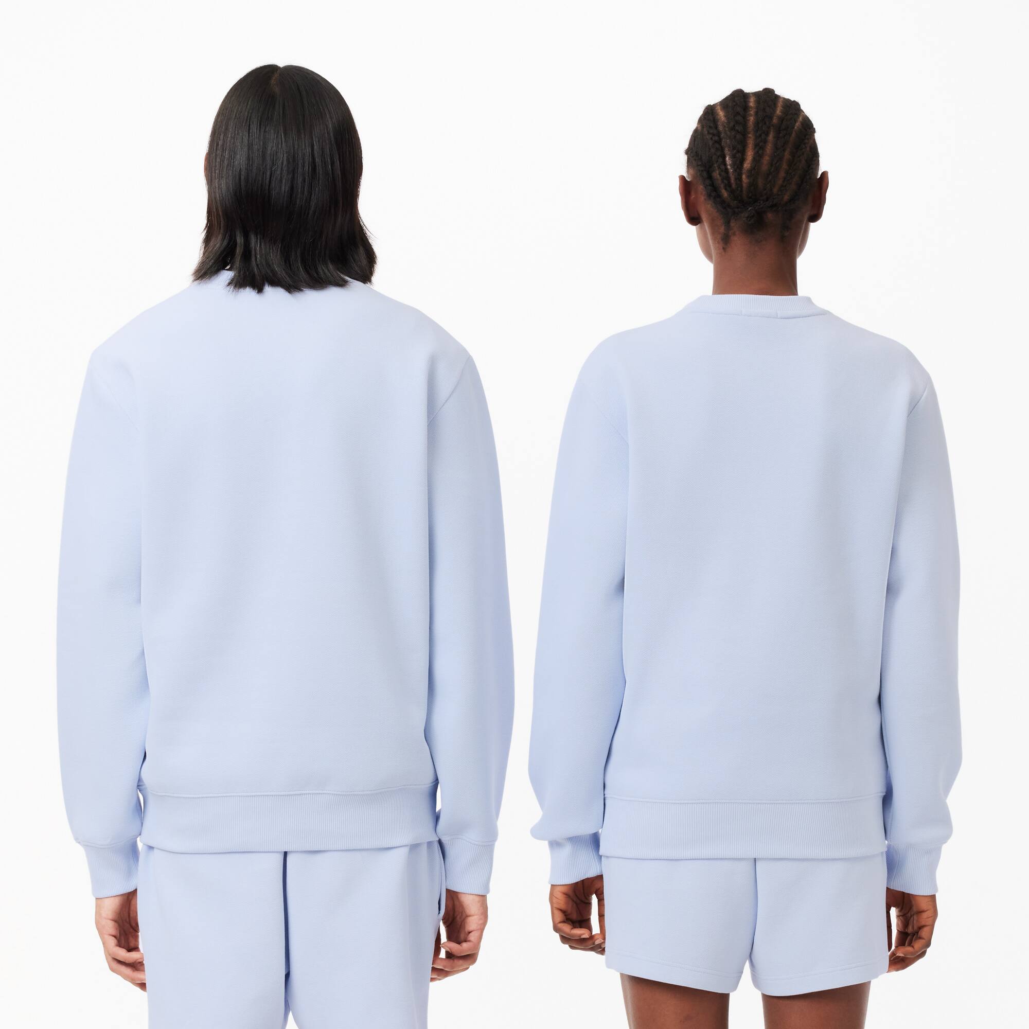 Jogging-Sweatshirt aus Piqué mit Patent-Motiv Sweatshirts - Blau - Lacoste - Unisex
