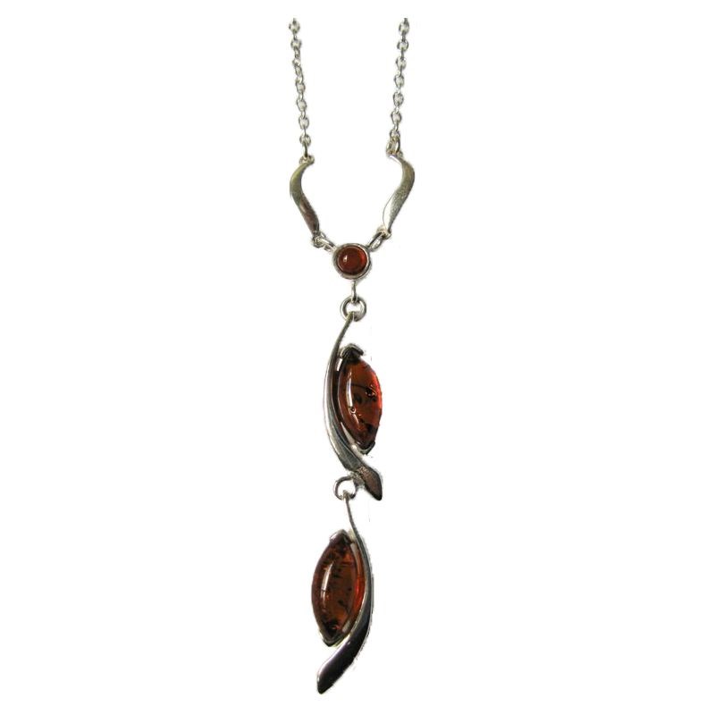 Collier ambre argent