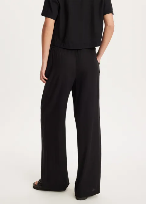 Linnen mix broek zwart (ZWART)