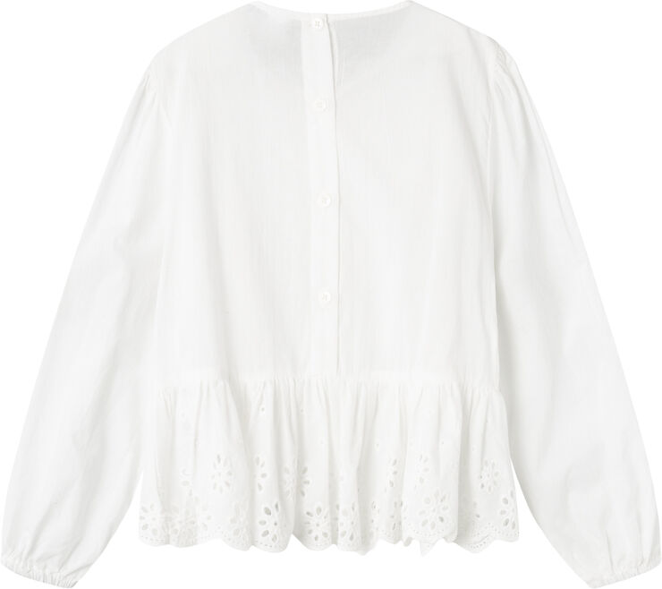 Name It NKFKORA LS SHIRT Hvid