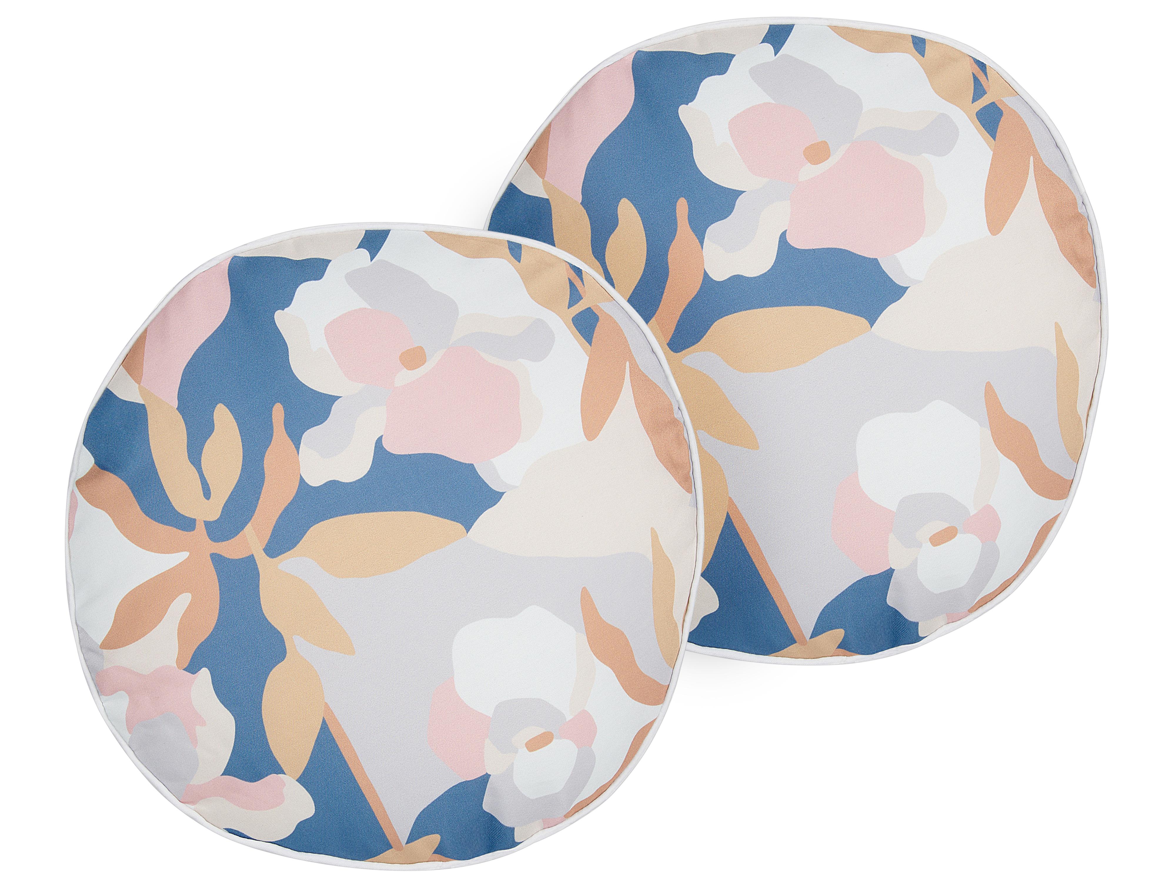 Set van 2 tuinkussens VEREZZI bloempatroon 40 x 40 cm Meerkleurig