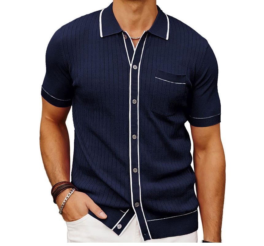 Bolgivy - Poloshirt met korte mouwen en contrasterende afwerking van ribbreisel