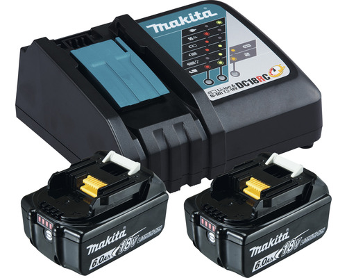 Starterset Makita Power Source Kit 199480-6 Li 18V, 2x 6.0 Ah accu's + lader