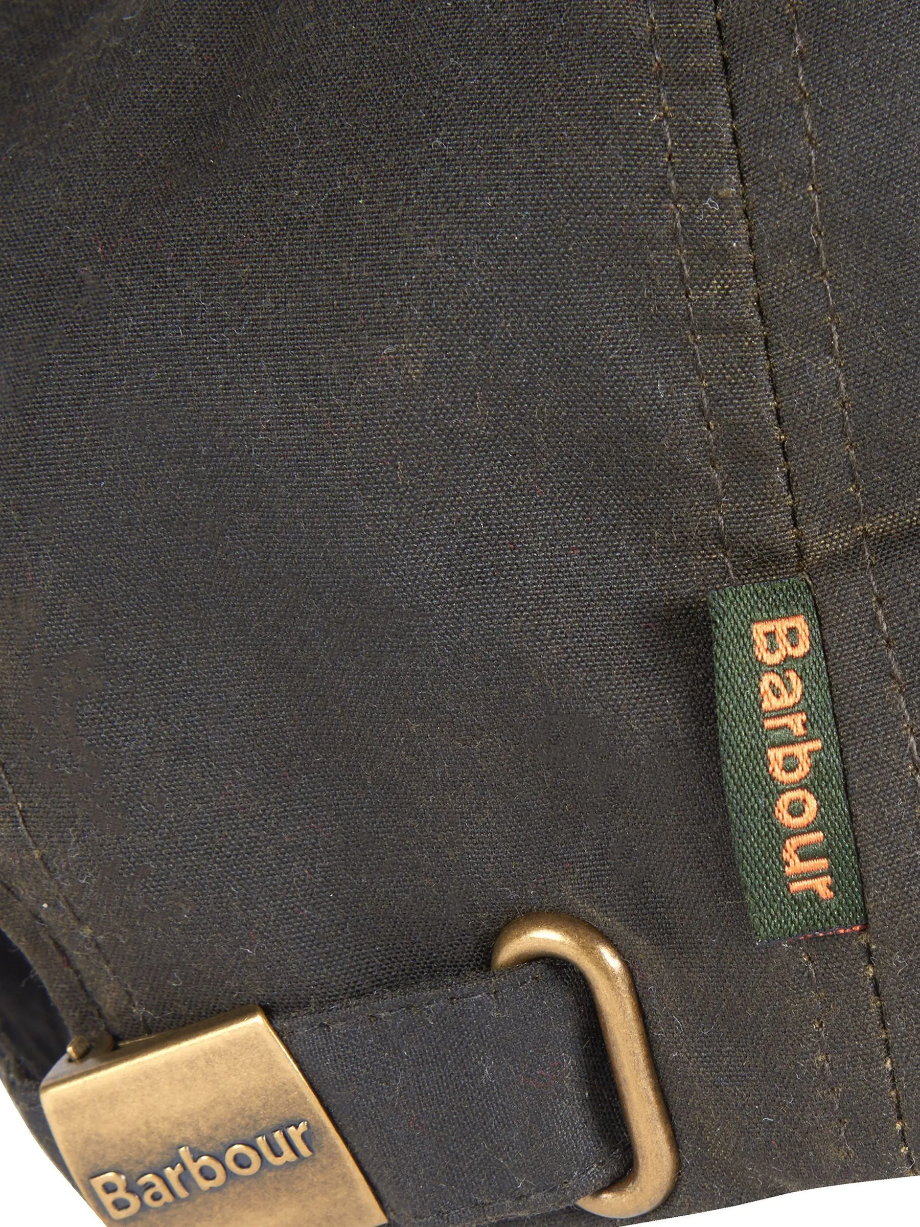 Olijfgroen - Barbour® wax 100% katoenen pet