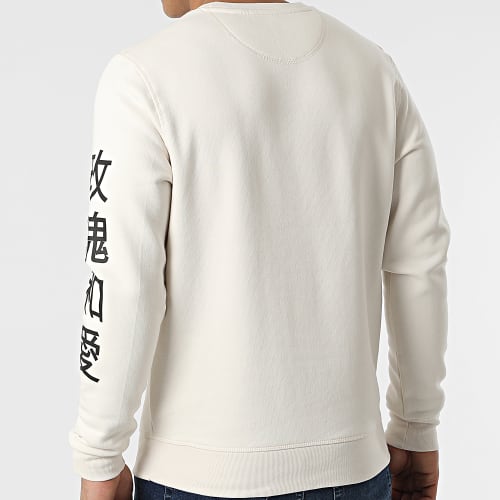 Sweat Crewneck Oriental Mono Beige Noir