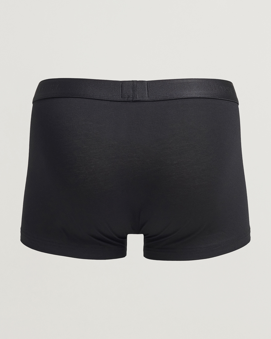 Sunspel 3-Pack Cotton Stretch Trunk Black