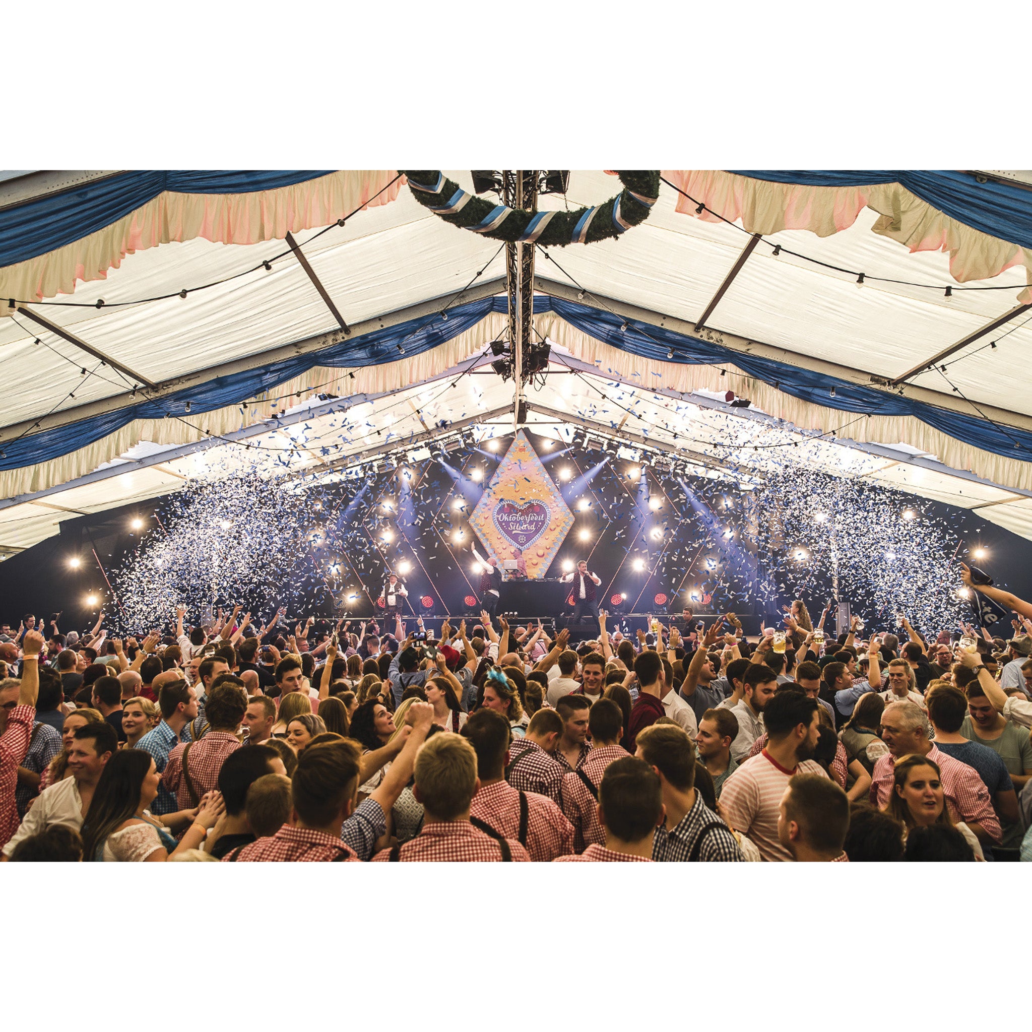 Showgear Electric Confetti Cannon Pro 80 cm blauw en wit