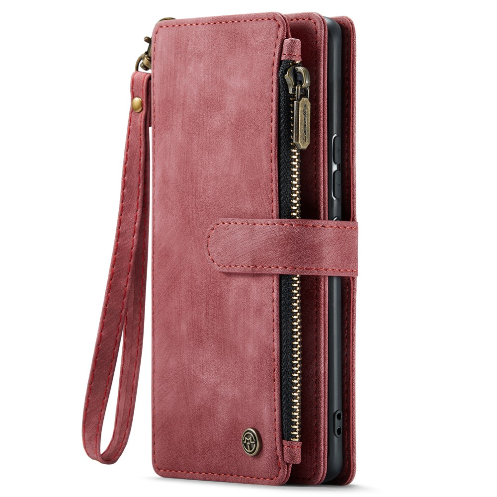 Samsung Galaxy A54 5G 2in1 Leder Tasche Karten Etui - Rot