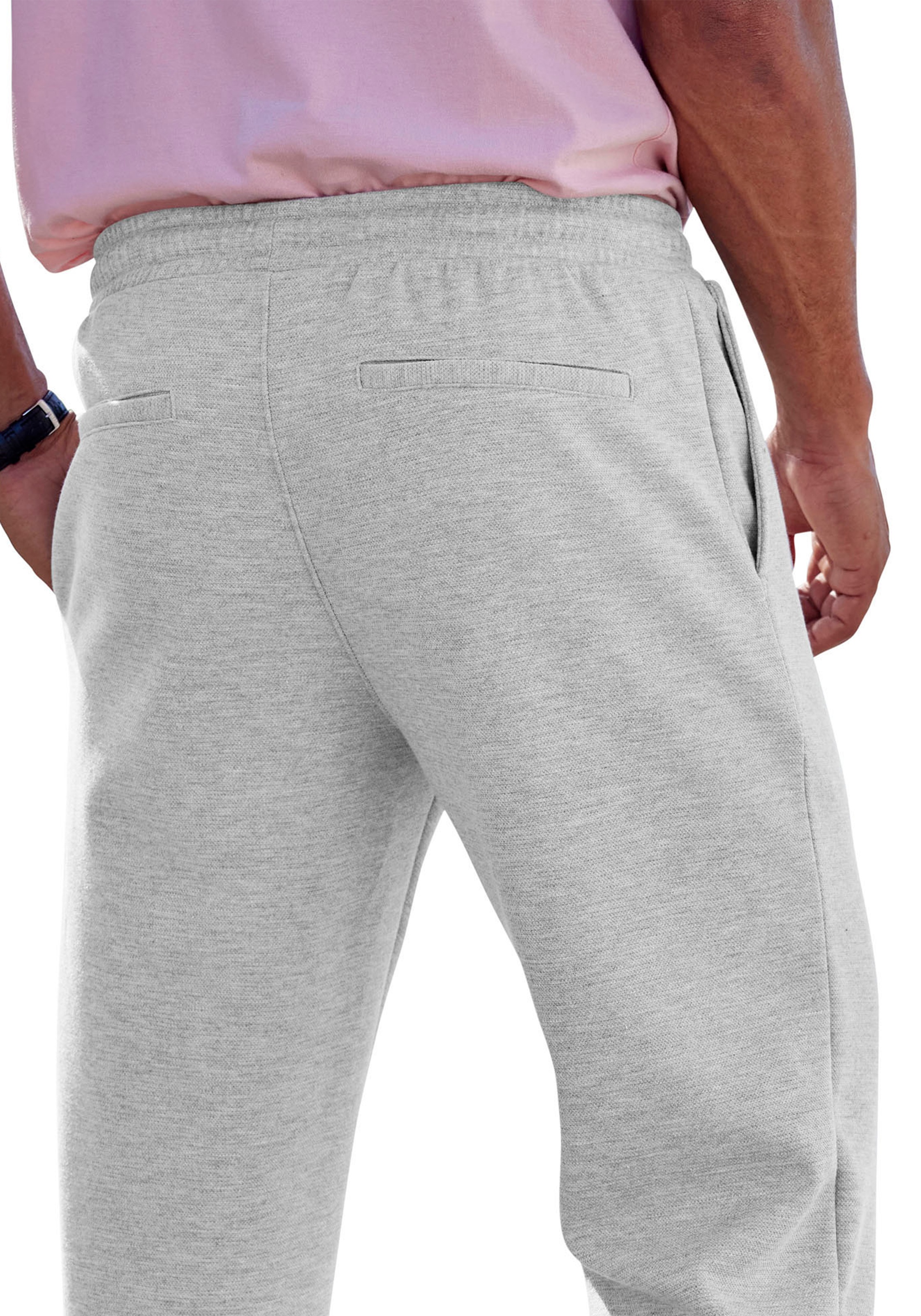 John Devin Jogger Pants »Jogg Pants«  Umschlag am Beinabschluss, aus elastischer Piqué-Qualität