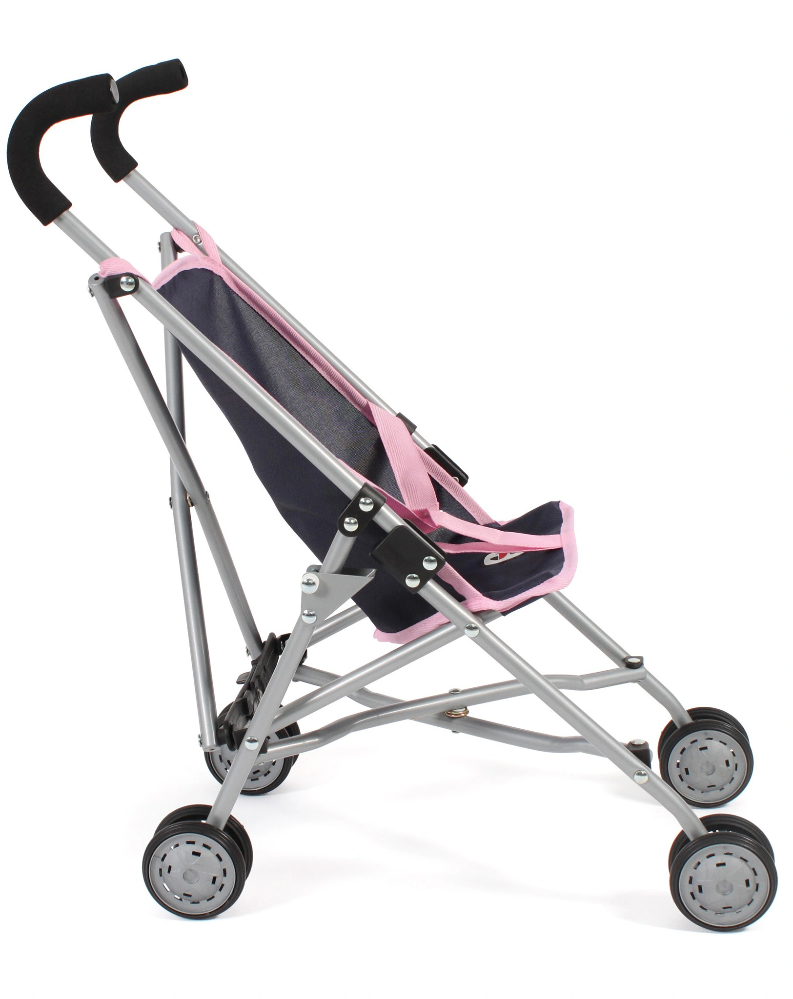 Puppenbuggy ROMA in grau-rosa