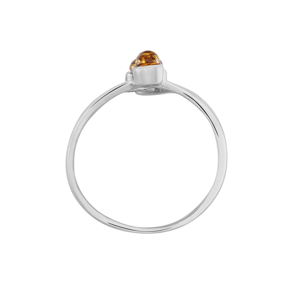 Bague Argent Blanc Accorus Ambre