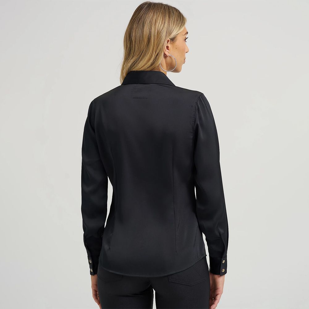 Wrangler x Lainey Wilson Satin Shirt Black