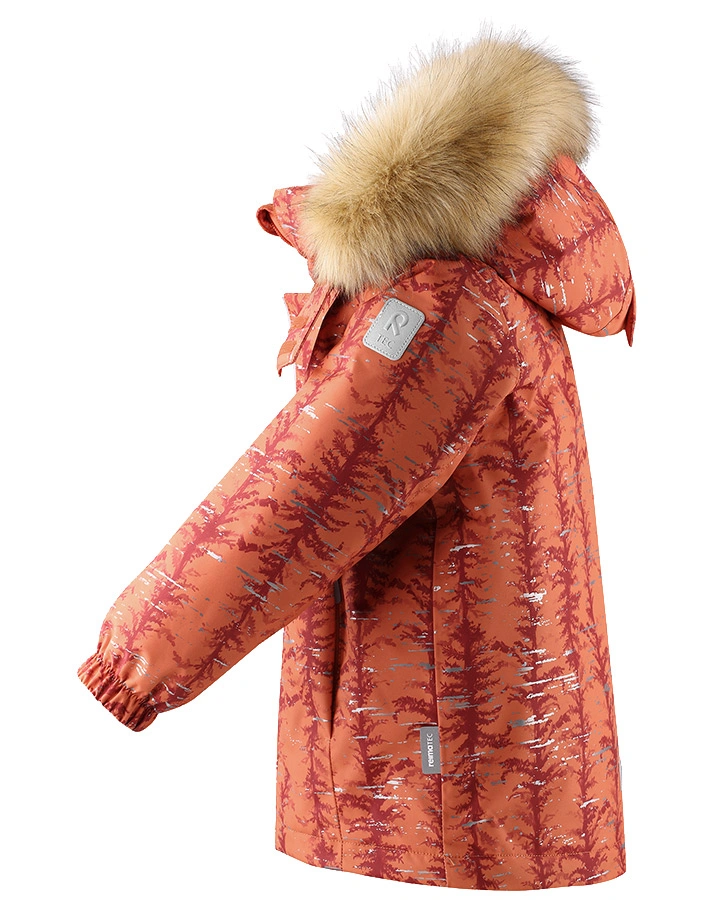 Winterjacke SPRIG mit Kunstfellbesatz in orange
