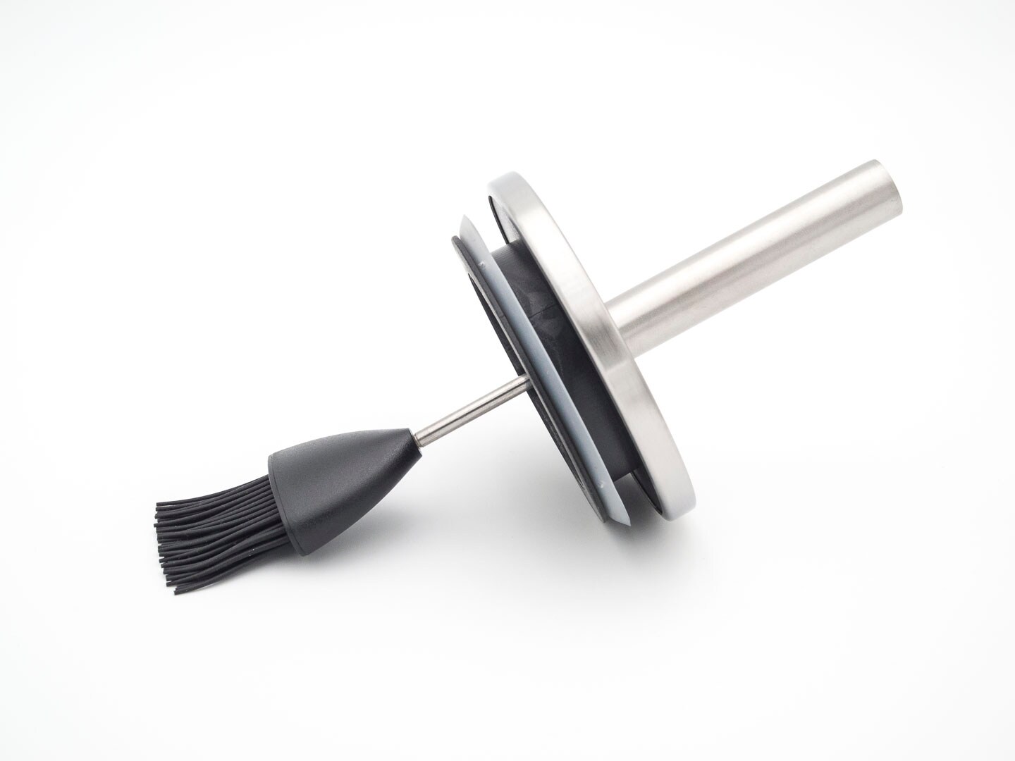 Allgrill Grillpinsel-Set aus Edelstahl/Silikon Ø 10 x 23 cm für perfektes Marinieren am Grill