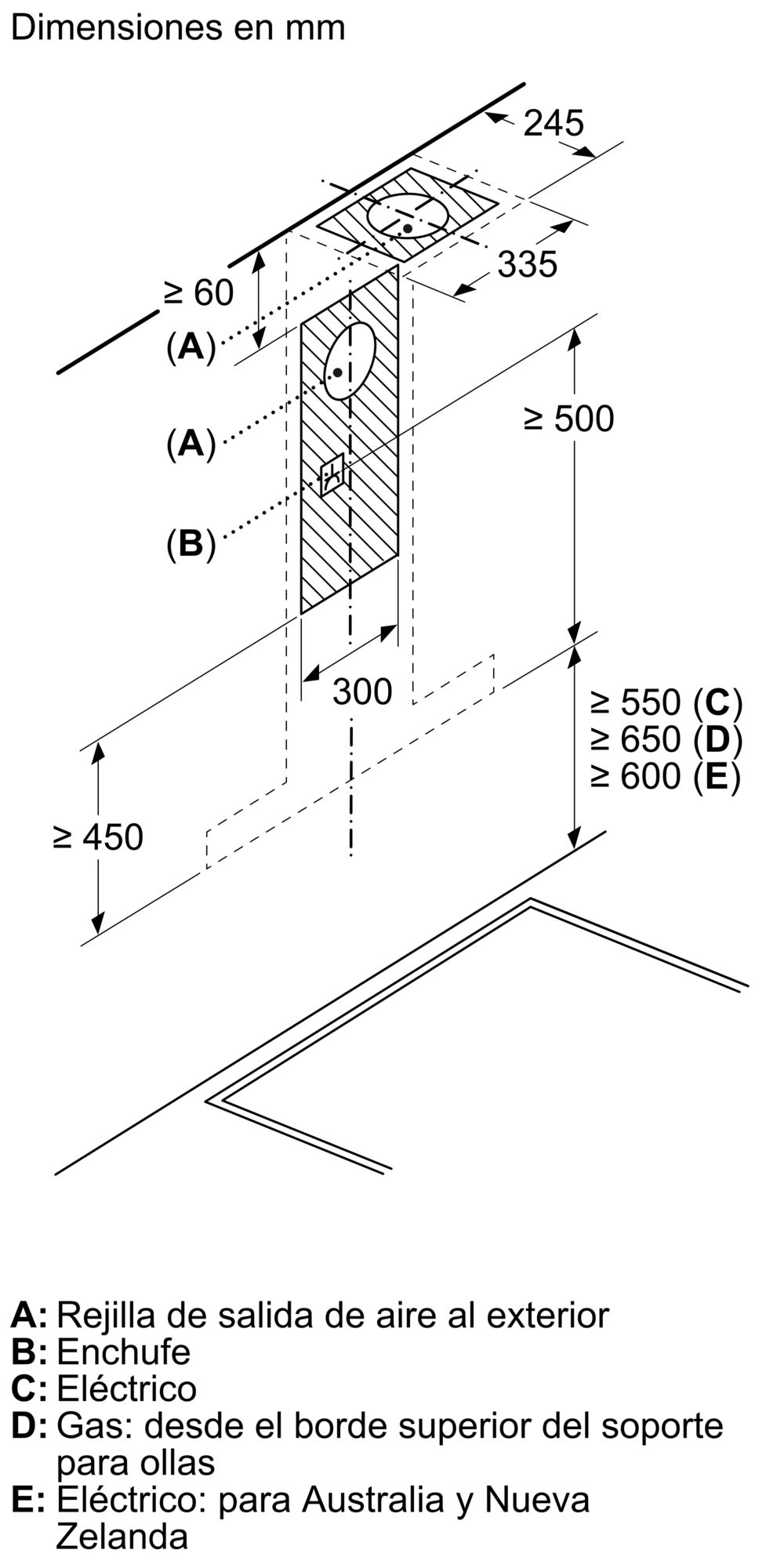 Coifa de parede decorativa Série 6, 90 cm, aço inoxidável, DWB97CM50
