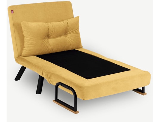 CONCEPT1 - Fauteuil convertible Sando Single moutarde 67 x 78 x h78