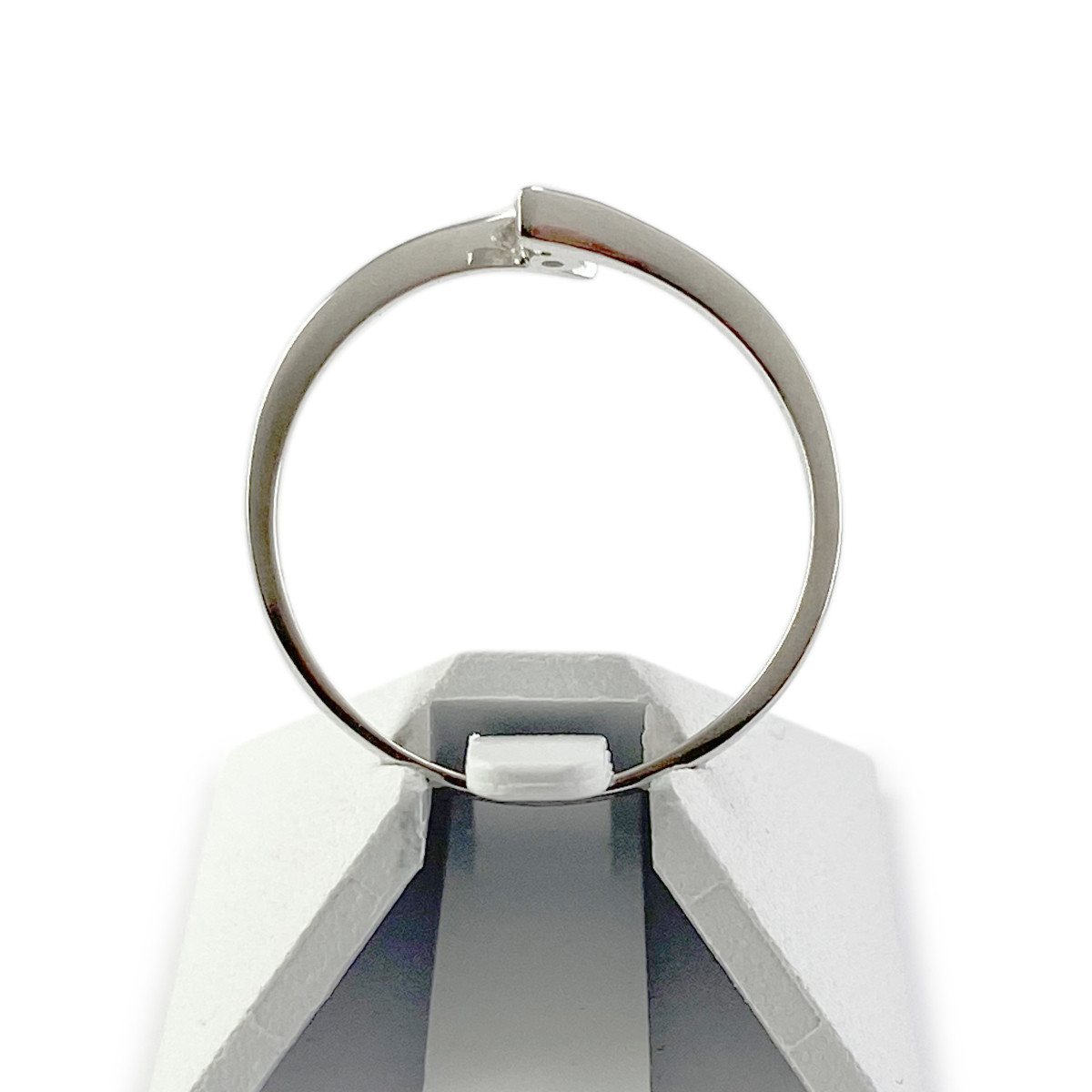 Solitaire d'occasion or 750 blanc diamant 0,10 carat