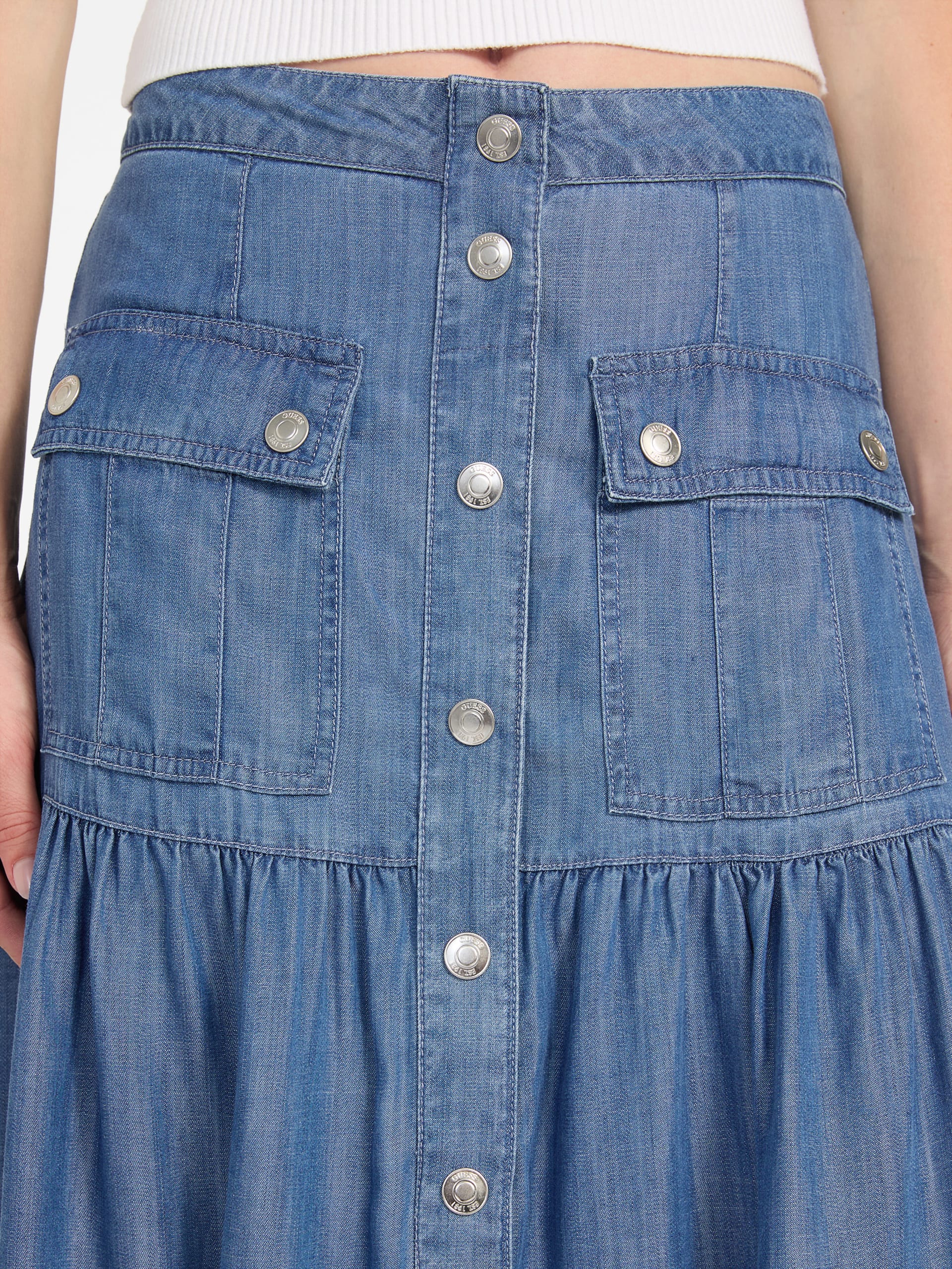 Saia Maxi Eco Denim