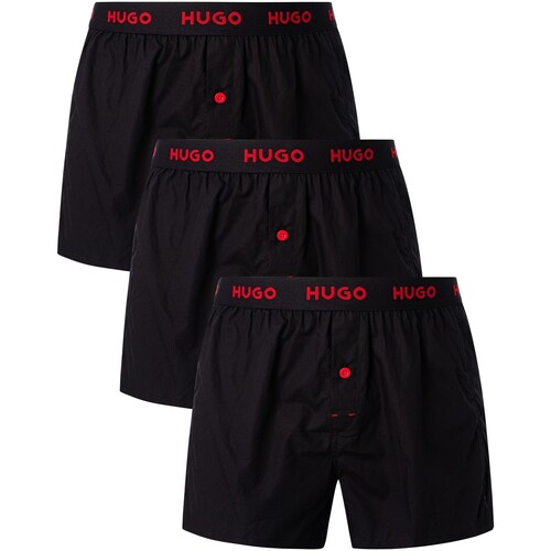 BOSS - Pack De 3 Calzoncillos Bóxer Tejidos Negro