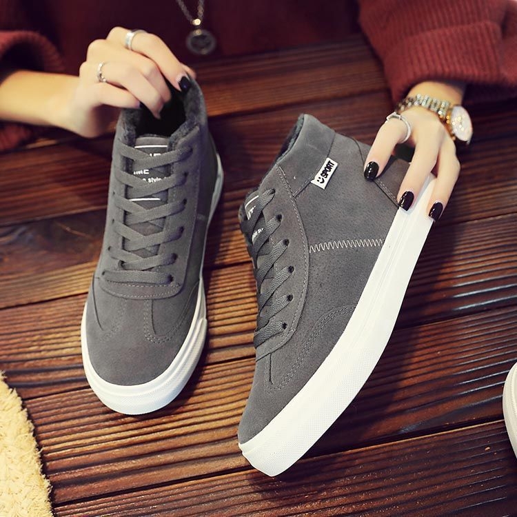 Solejoy - Hoge sneakers met veters van imitatiesuède