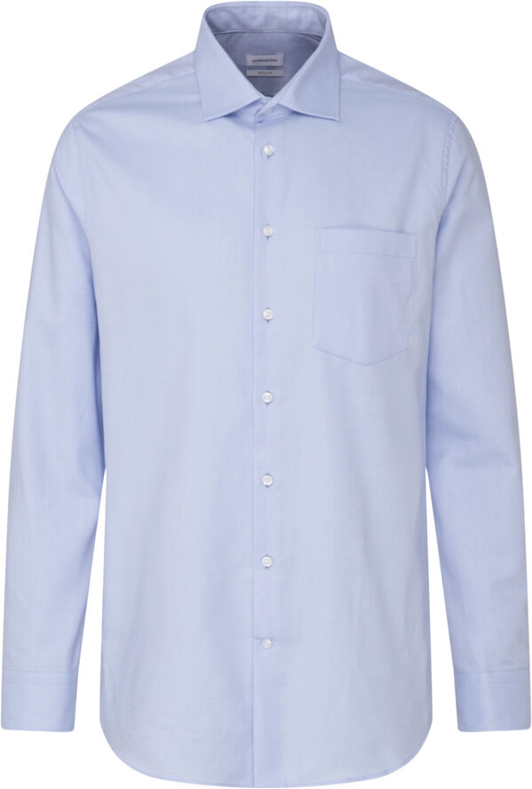 Seidensticker Business Shirt Regular Long sleeve Kent-Collar Uni Blue