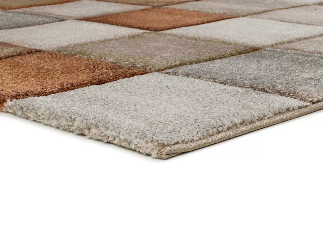 Tapis intérieur - géométrique - rouille - 200 x 290 cm - LENA