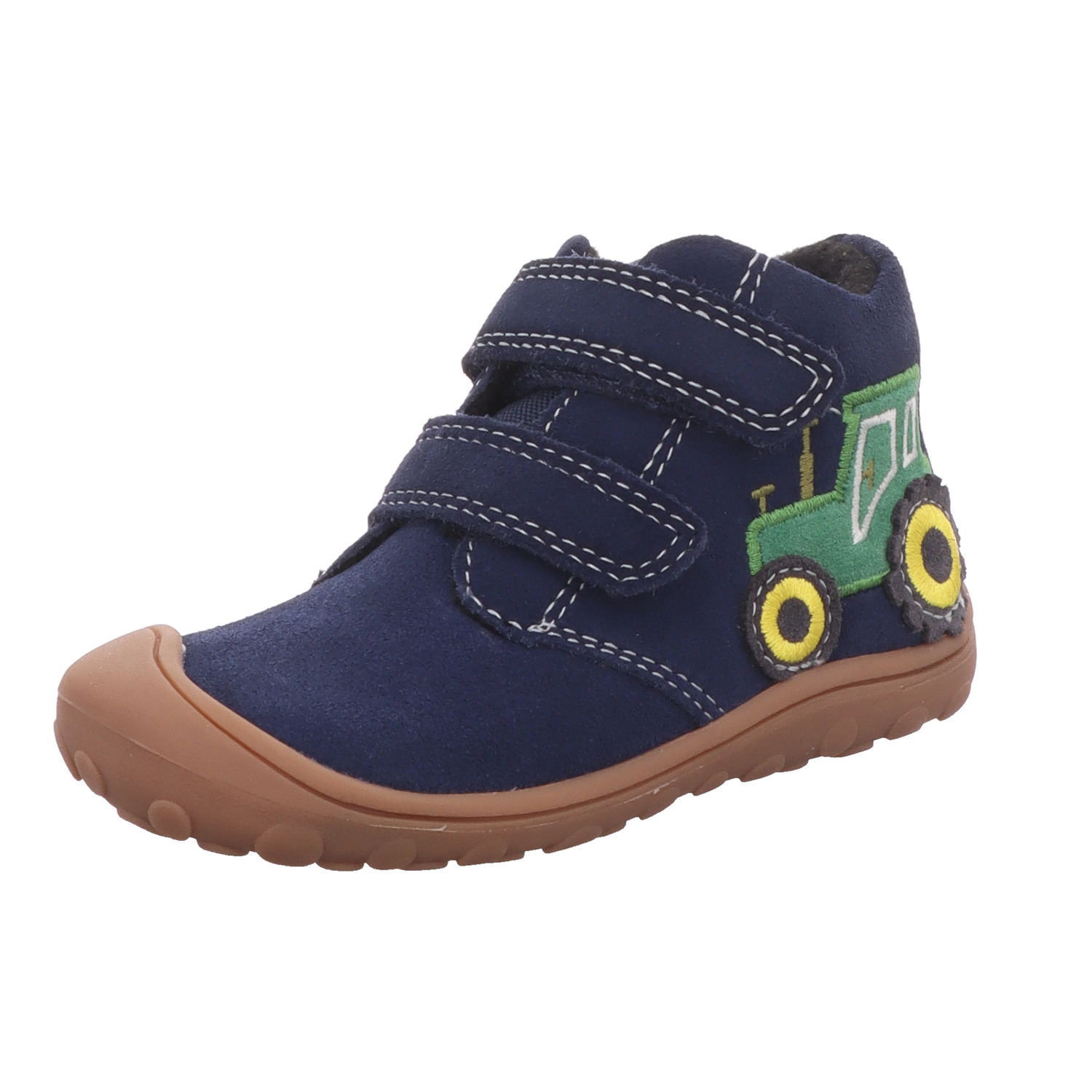 BOXX Kids -Kinder-Lauflernstiefel Trecker Blau-Grün-Gelb