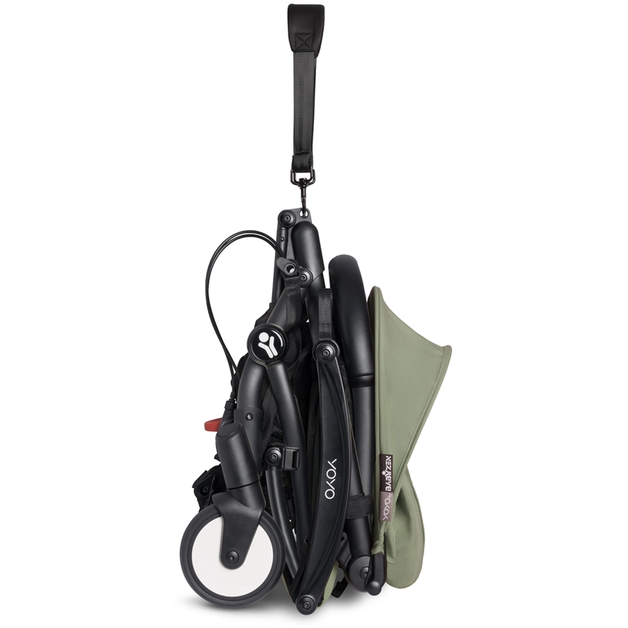 BABYZEN Kinderwagen YOYO 6+ connect Black mit Textilset Olive