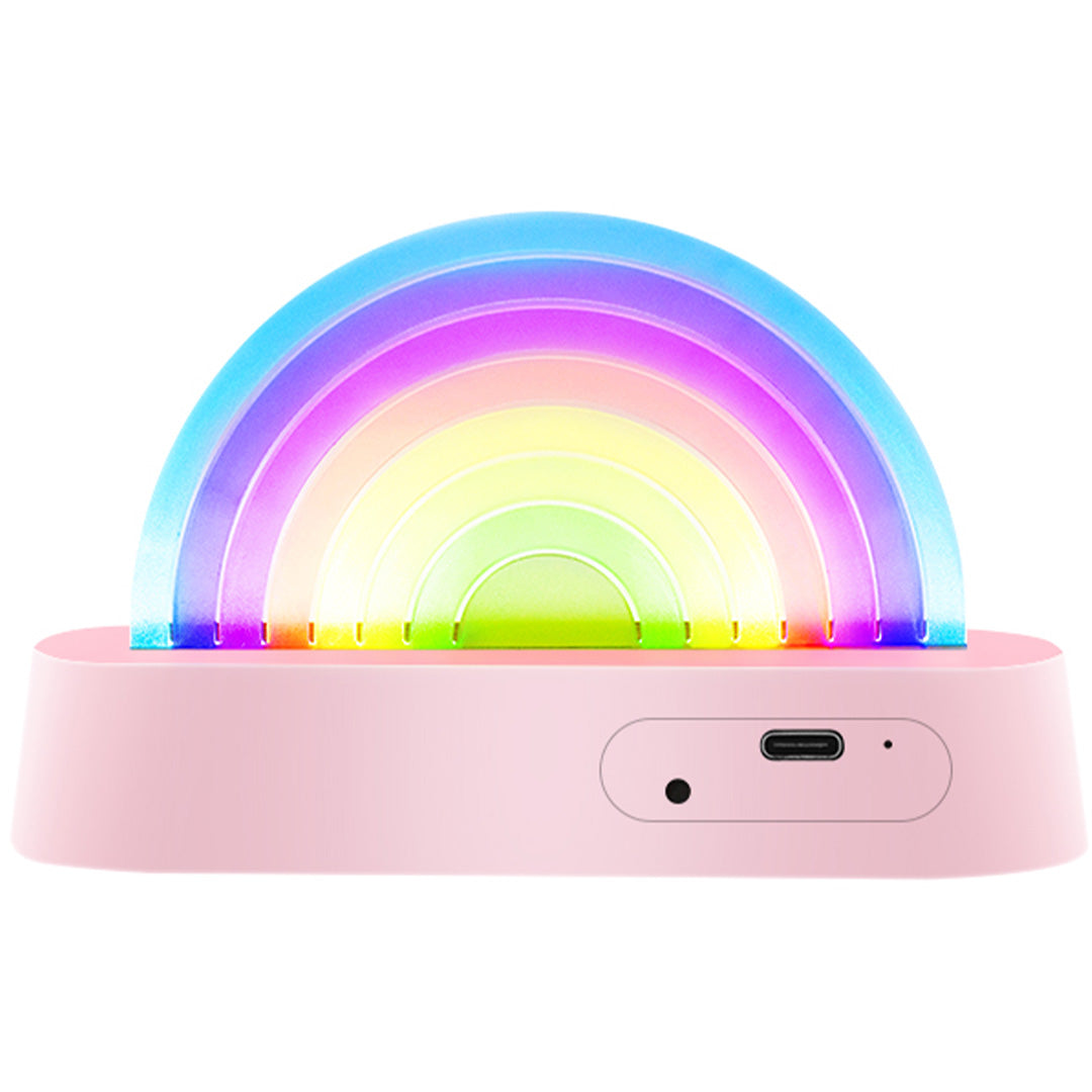 Lalarma lamp dansende regenboog - roze