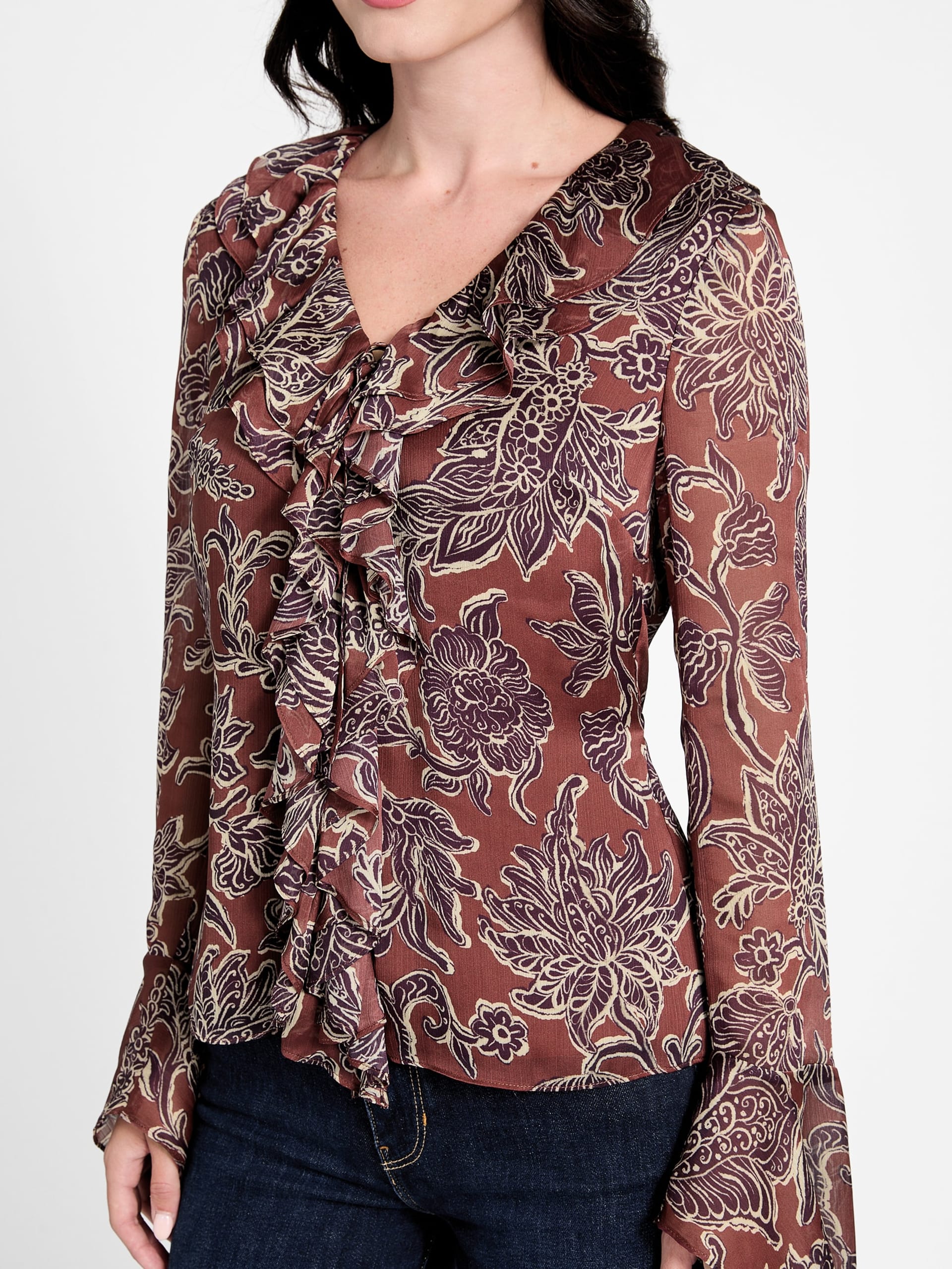 Blusa Sana com babados