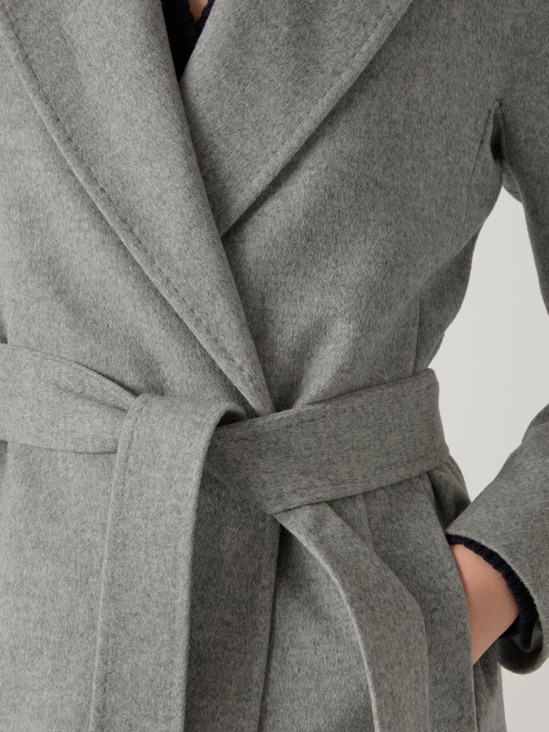 LK Bennett Francine Marl Wool Belt Maxi Coat
