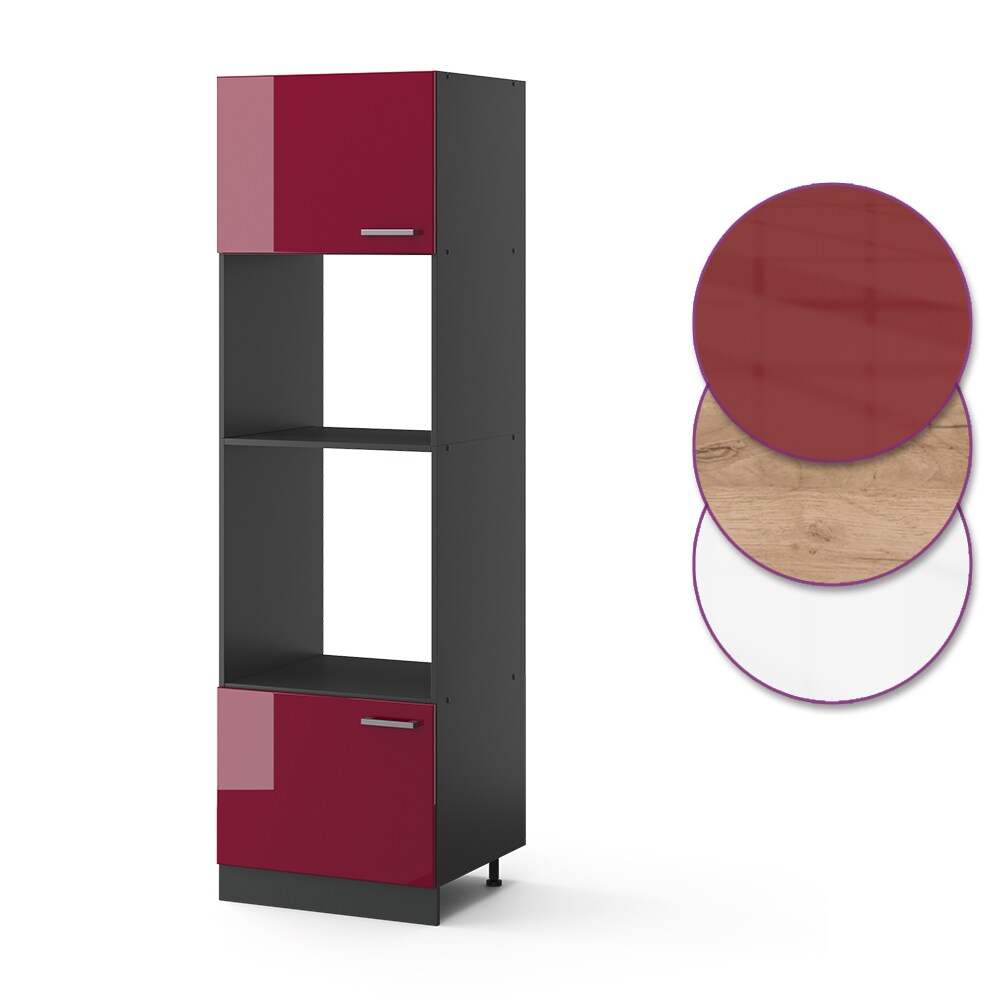 VICCO Küchenschrank Mikrowellenumbauschrank 60 cm R-Line Anthrazit