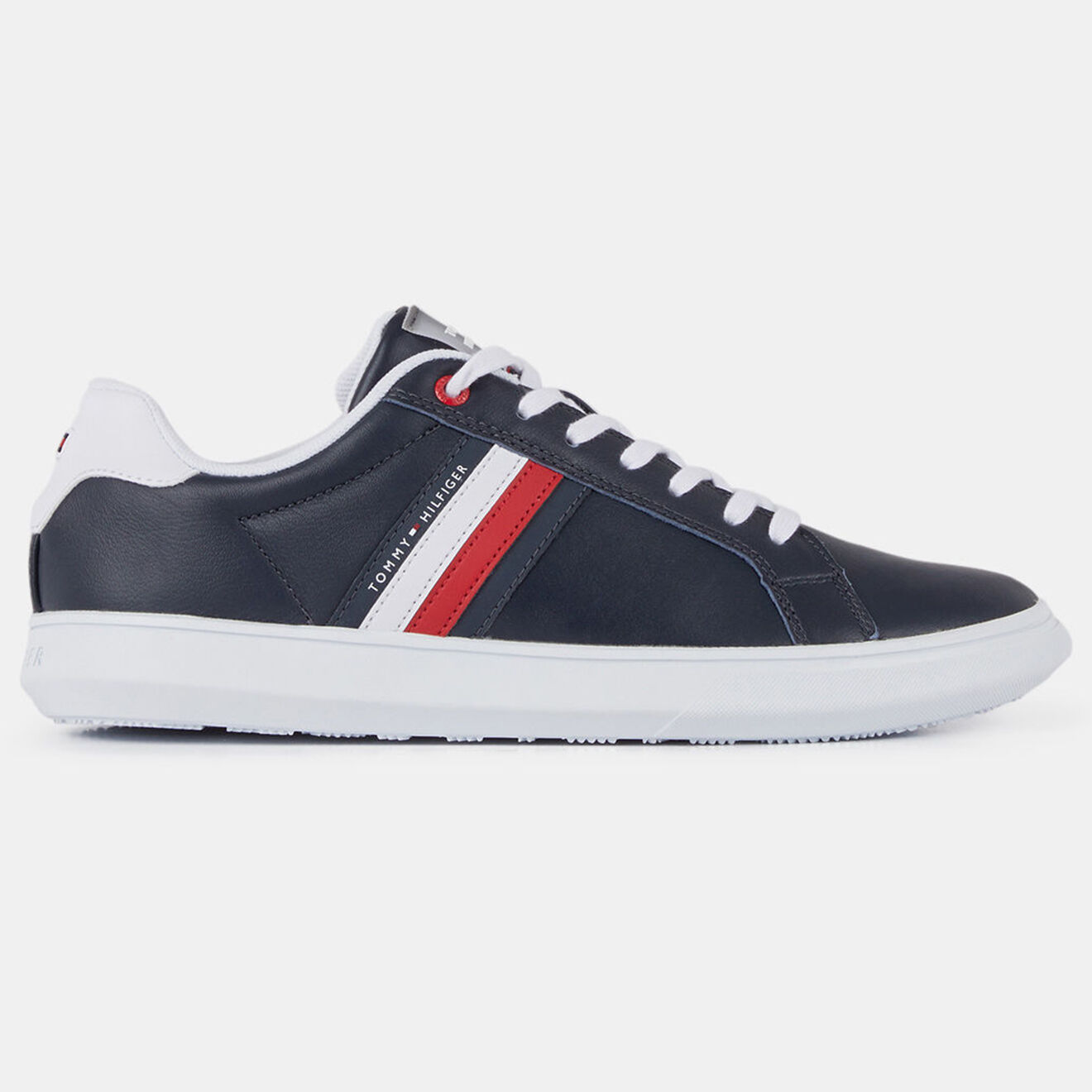 Tommy Hilfiger Baskets en Cuir Essential Cupsole bleu marine