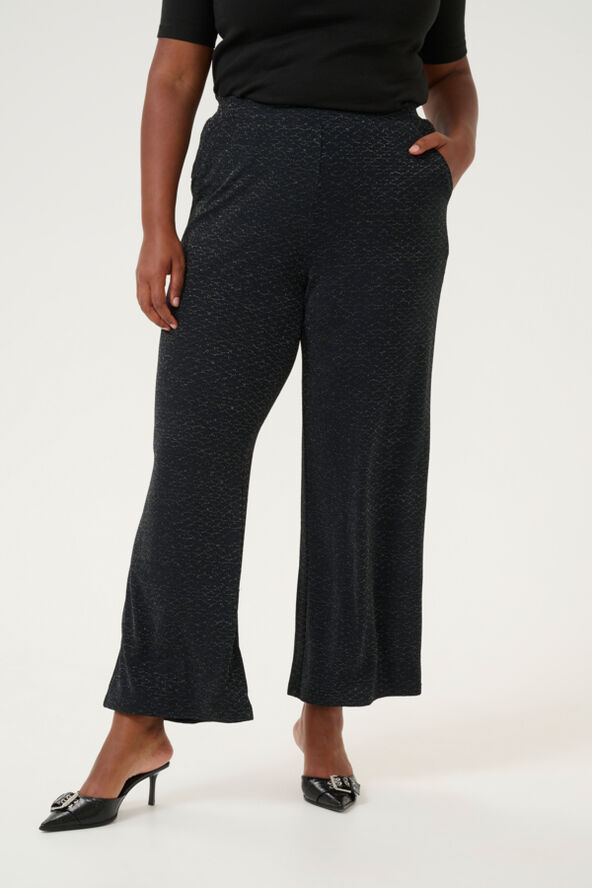 Kaffe Curve KCellia Pants Black glitter jersey