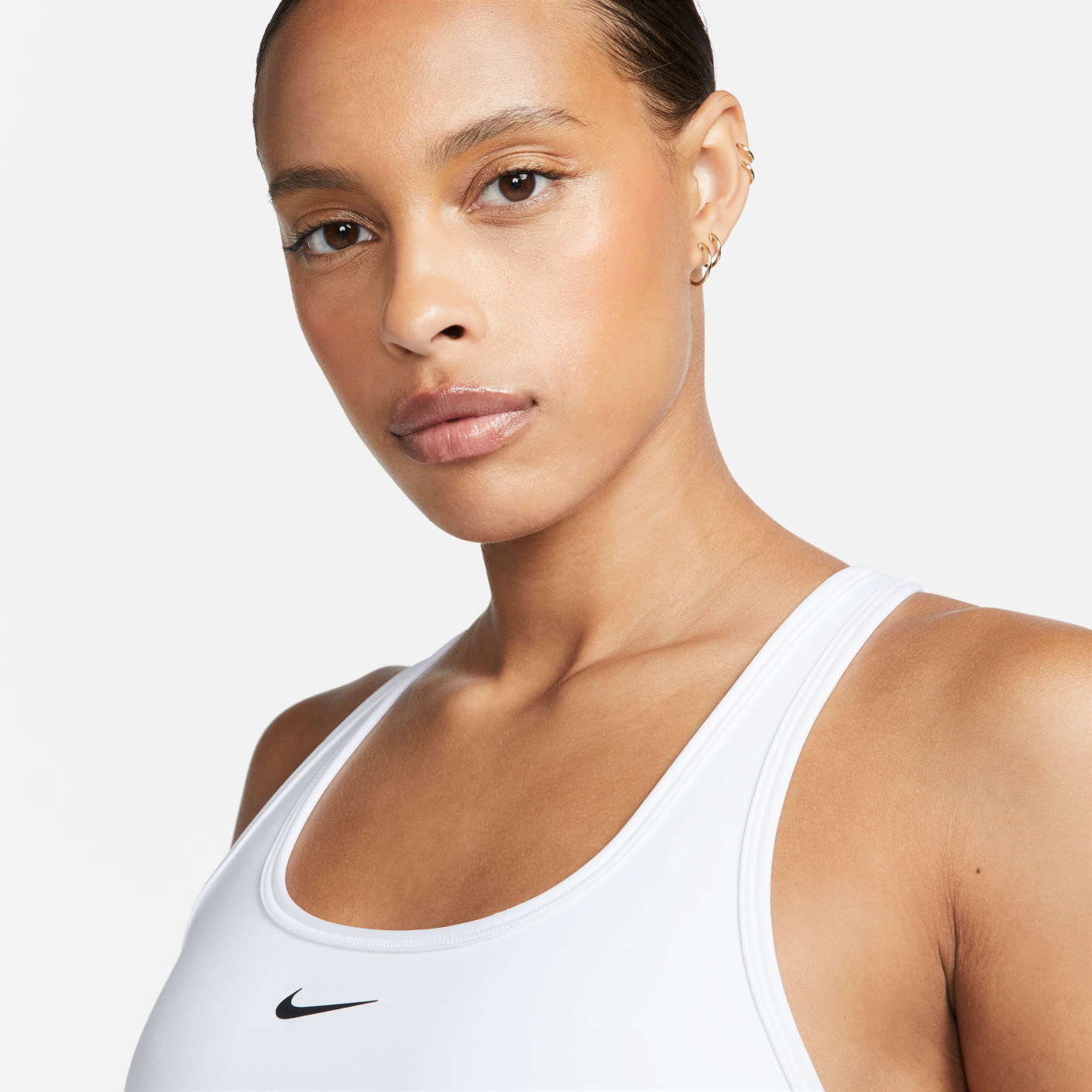 Nike Sportbeha Light Support Swoosh Wit Zwart