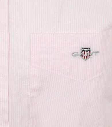 Gant Poplin Banker Overhemd Streep Lichtroze 3000140-662 kopen