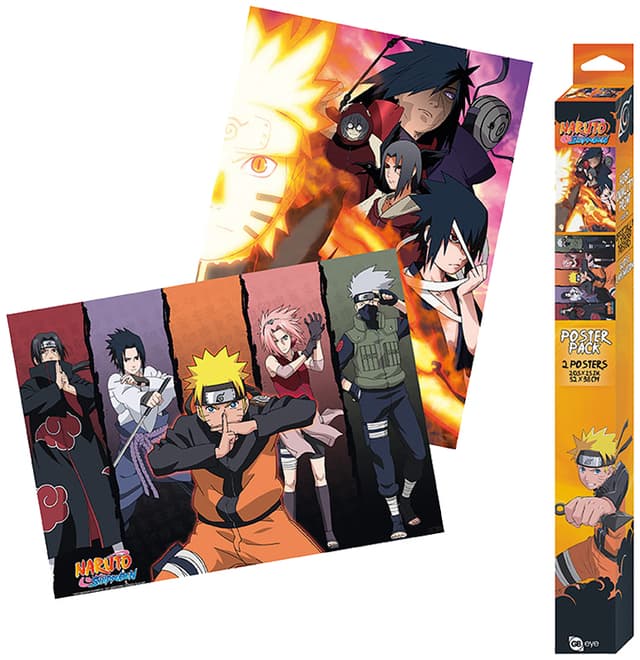 GB eye Naruto Shippuden gruppe plakaktsæt med to plakater