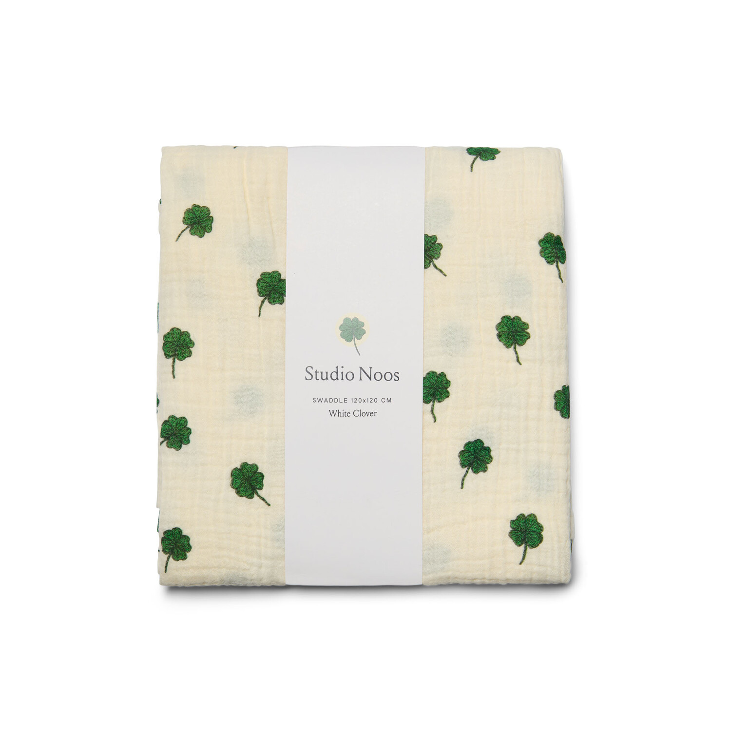 Studio Noos | Swaddle Print Large | White Clover