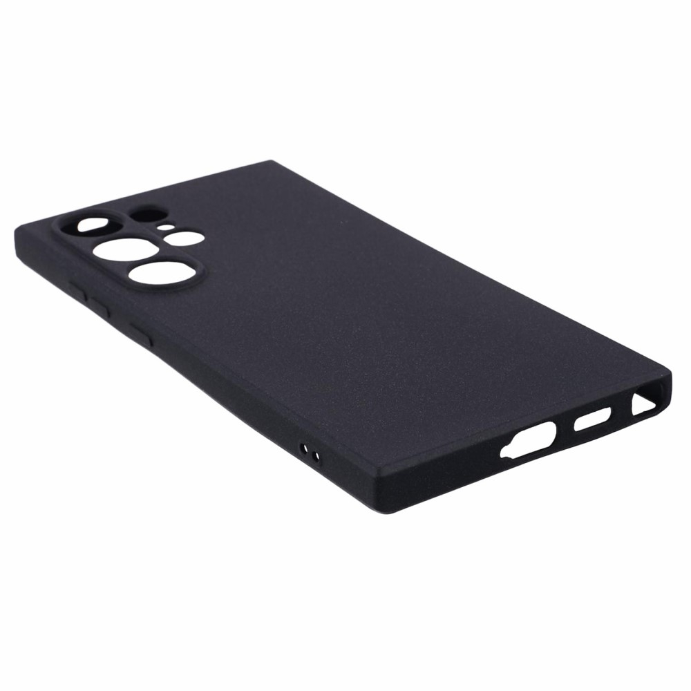 Samsung Galaxy S24 Ultra Gummi Case Hülle mit Kameraschutz - Schwarz