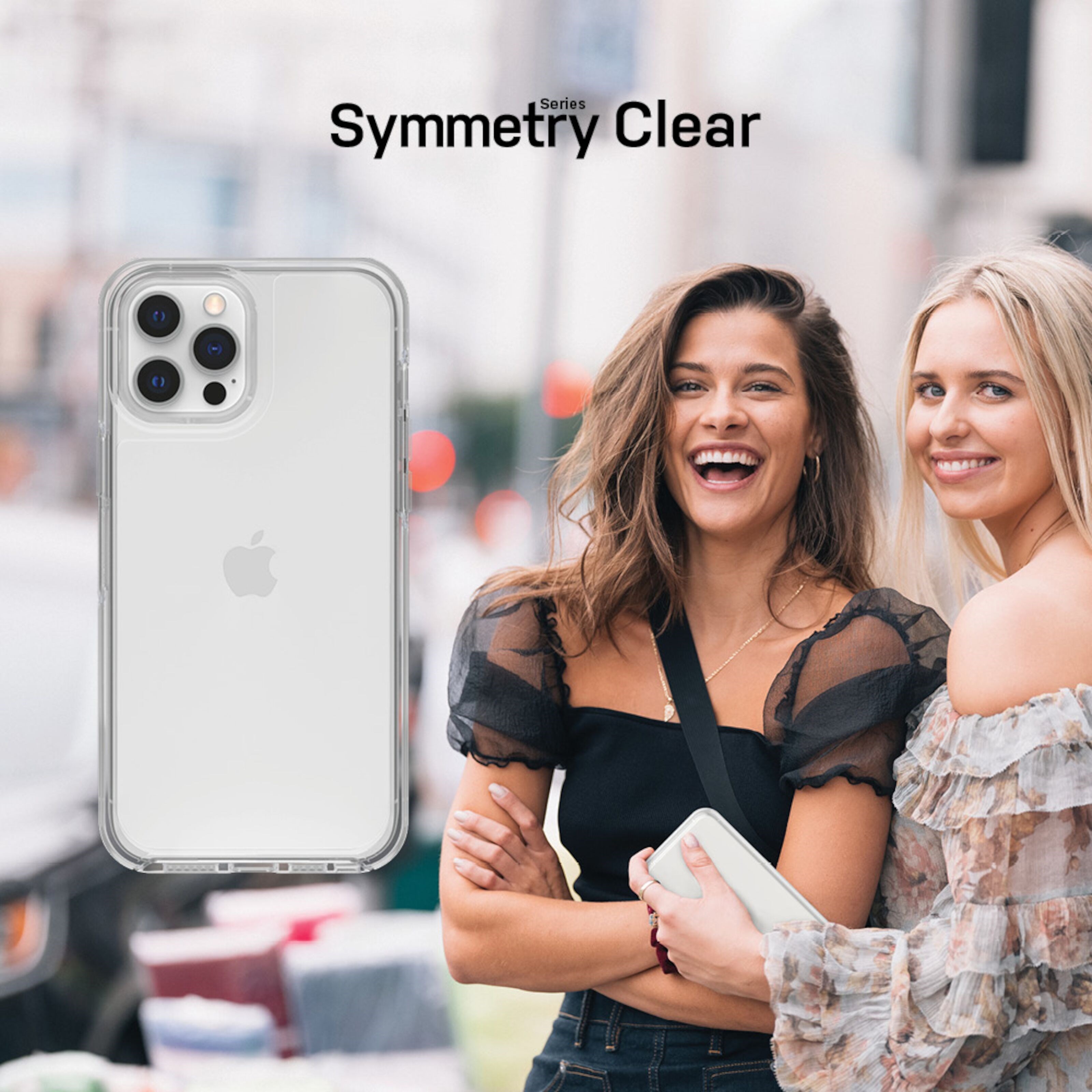 Otterbox Symmetry Robust deksel for iPhone 12 og 12 Pro Gjenomsiktlig