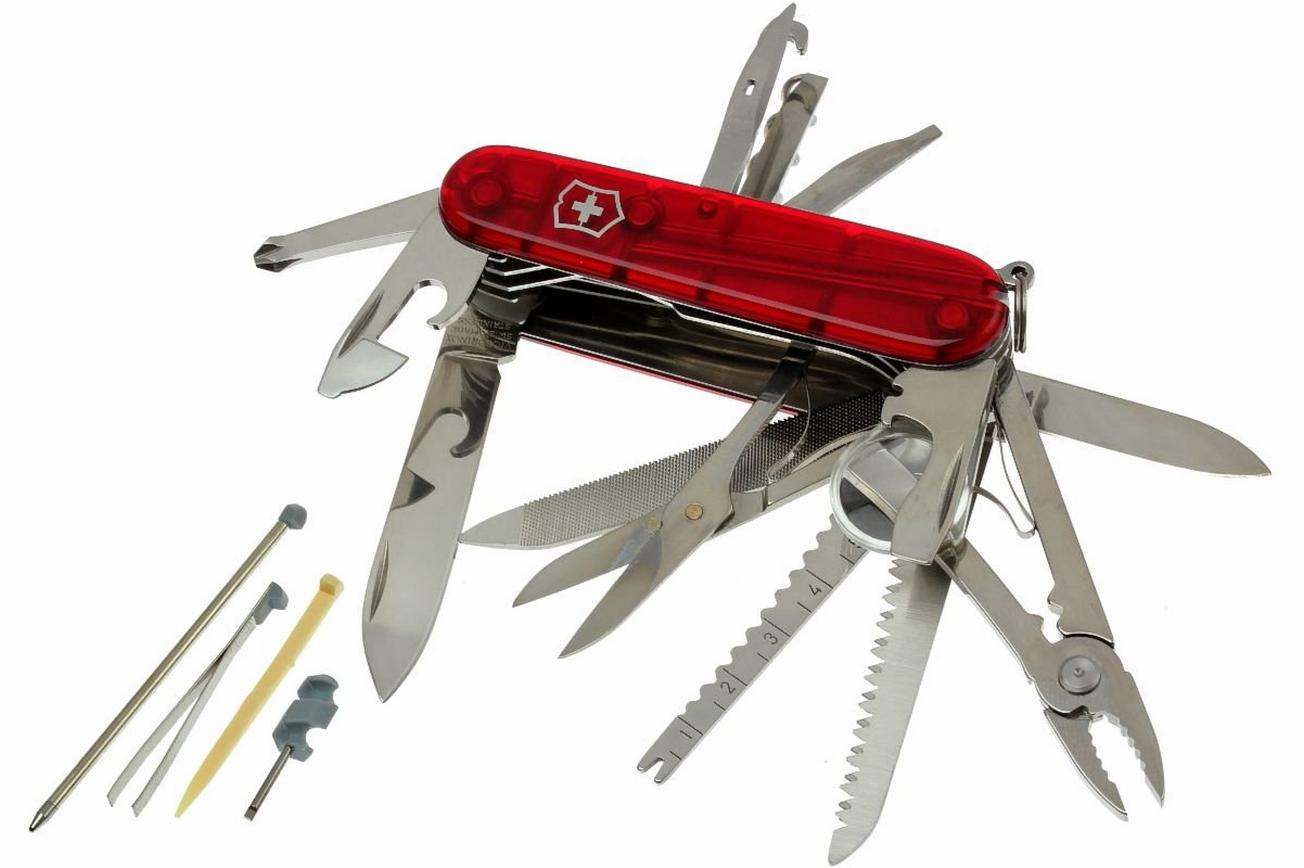 Victorinox SwissChamp transparant rood 1.6795.T Zwitsers zakmes