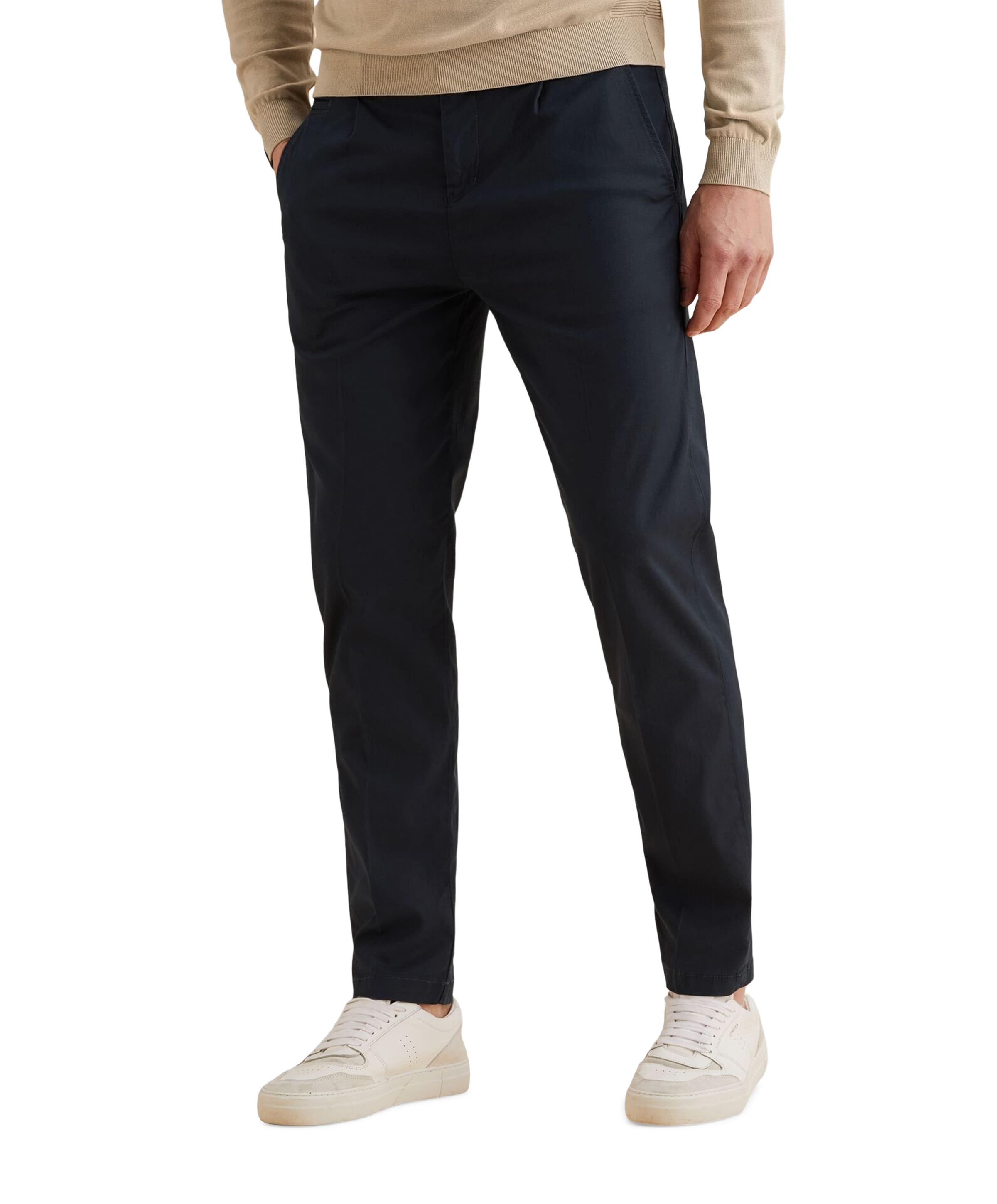 Vanguard V35 RELAXED CHINO SOFT STRETCH TENCEL heren broek blauw