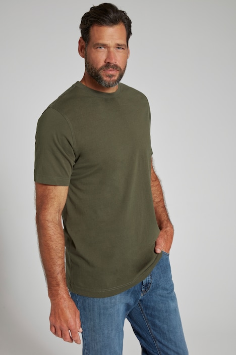T-Shirt, Basic, Rundhals, gekämmte Baumwolle, bis 8XL