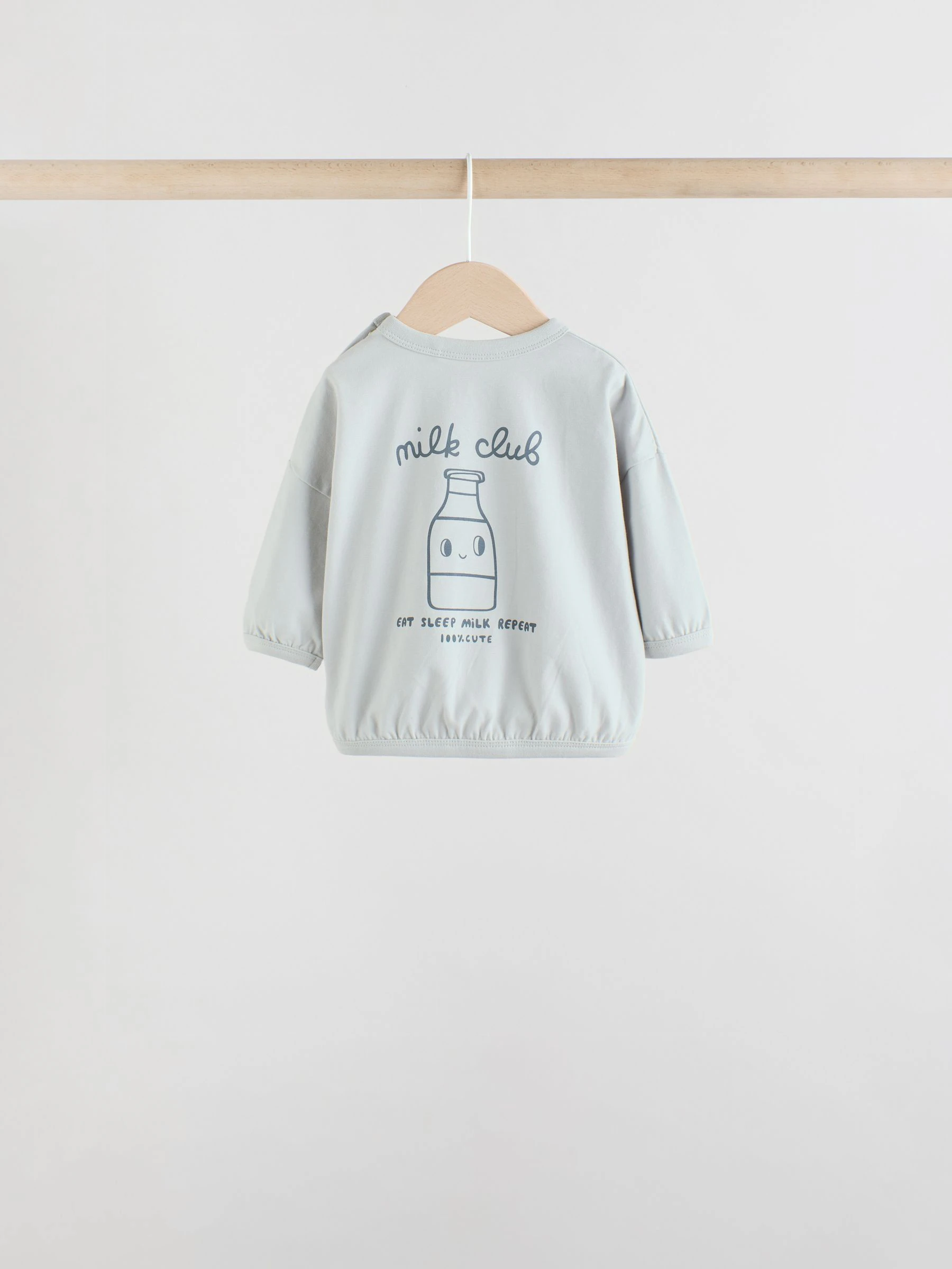 Blauw Milk Club - Tops en Leggings 6 -delige babyset (0mnd-3jr)