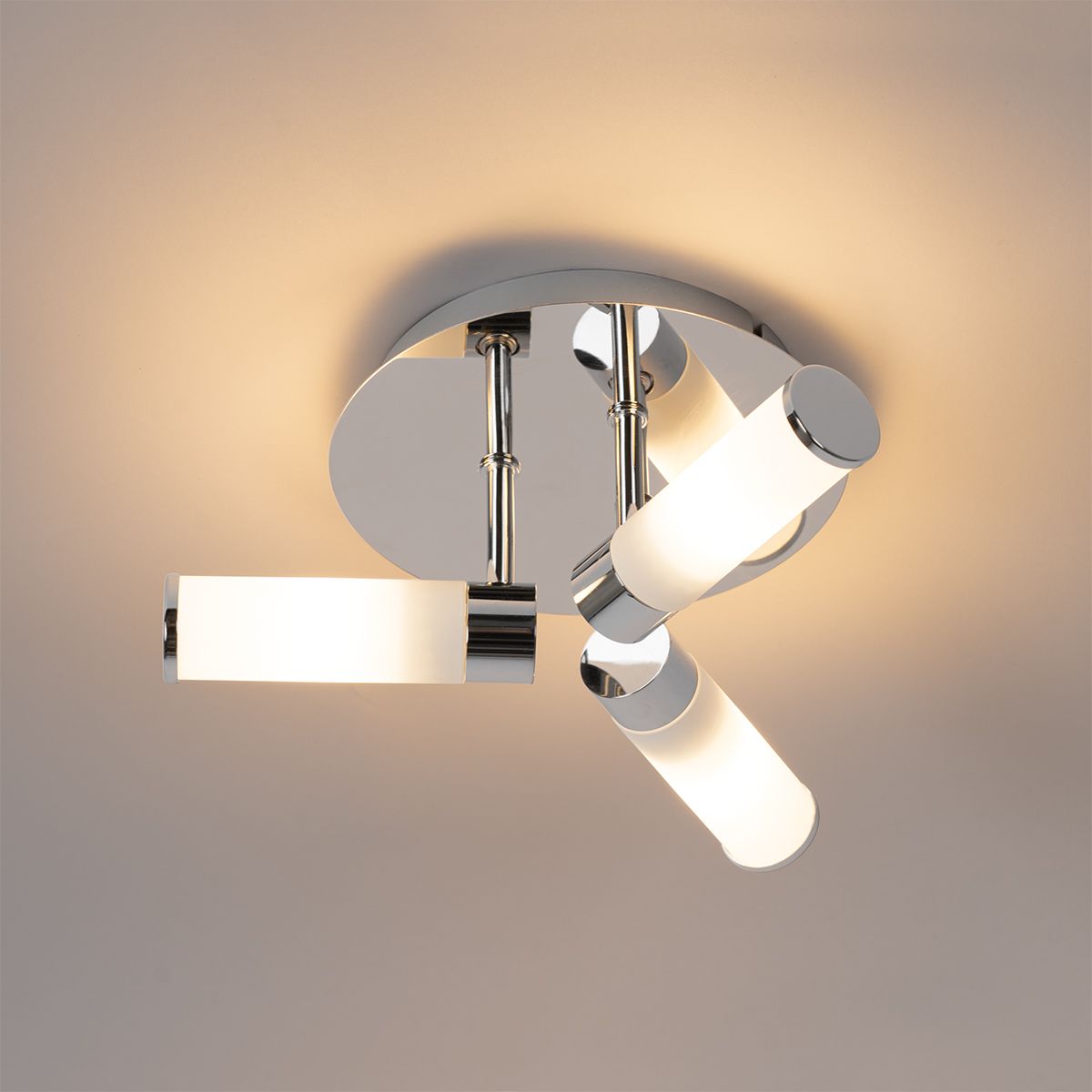 Moderne badkamer plafondlamp chroom 3-lichts IP44 - Bath